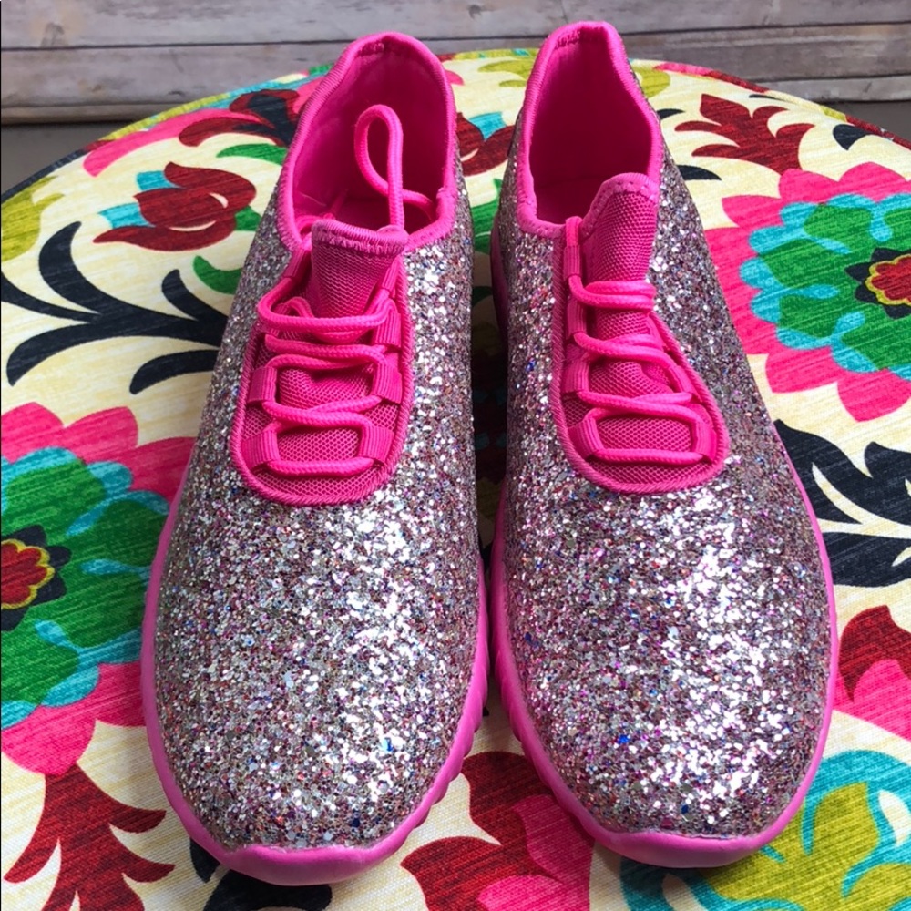 Prep Obsessed Glitter Joggers -PrepO Pink Confetti